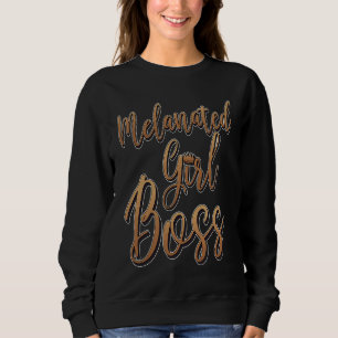Melanated Girl Awesome African American Black Busi Sweatshirt