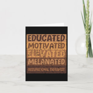 Melanated Occupational Therapist Black History Mon Card