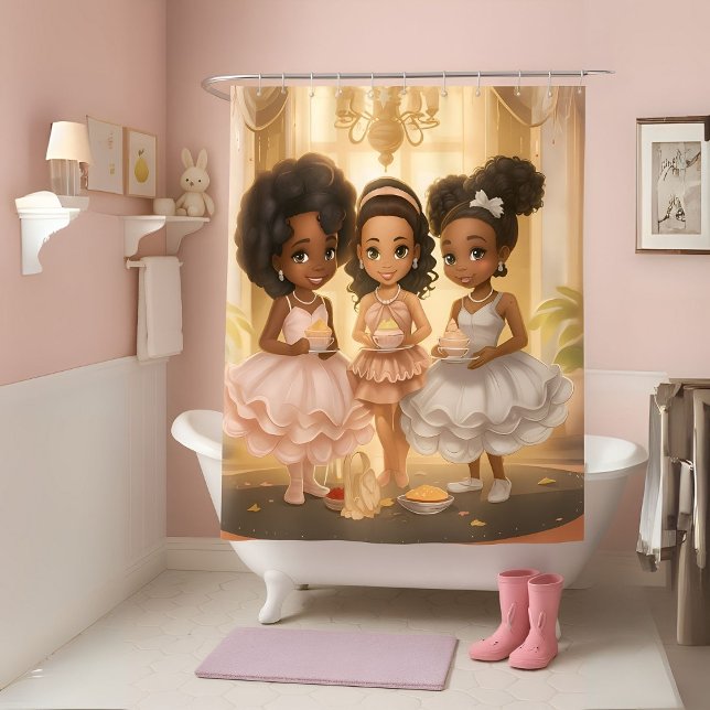 Melanated Princesses Majestic  Shower Curtain (Creator Uploaded)