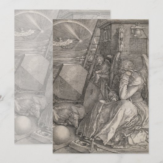 Melancholia I, Engraving by Albrecht Durer (Front/Back)