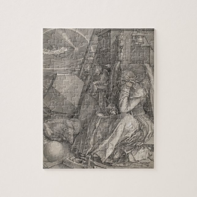 Melancholia I, Engraving by Albrecht Durer Jigsaw Puzzle (Vertical)