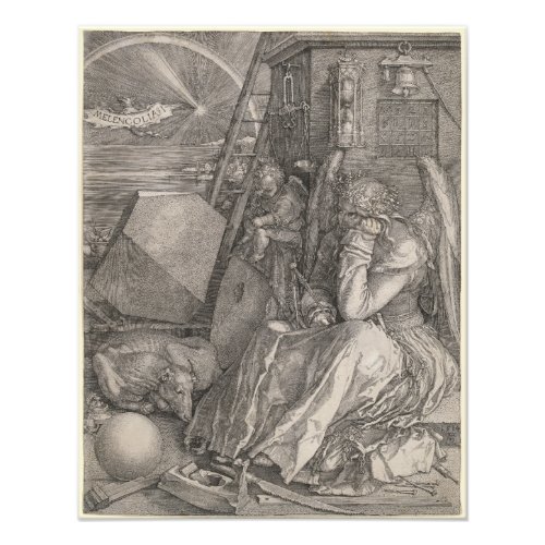 Melancholia I Engraving by Albrecht Durer Photo Print