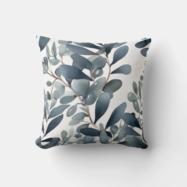Melancholic Garden Throw Pillow (Front)