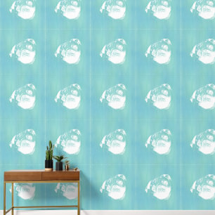 Melancholic Pug Head - lines silhouette 2 Wallpaper