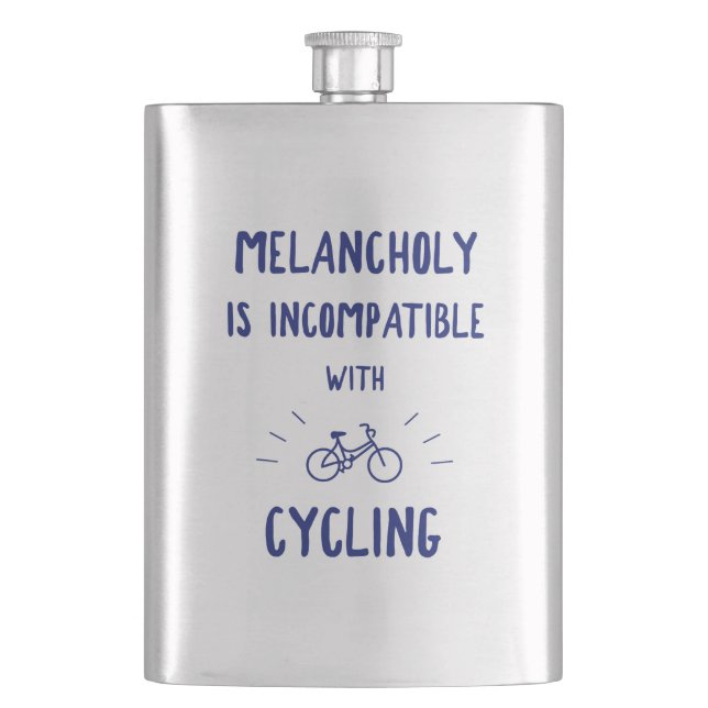 Melancholy Is Incompatible With Cycling Flask (Front)