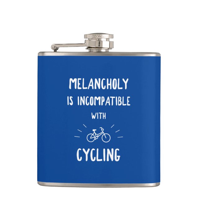 Melancholy Is Incompatible With Cycling Flask (Front)
