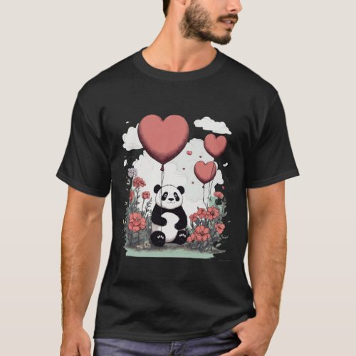 Melancholy Panda Heartbreak Dark T_Shirt