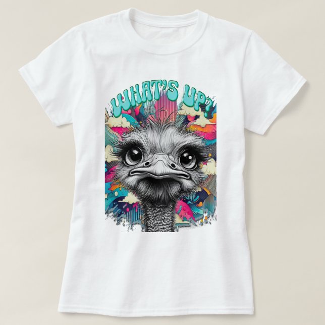 Melancholy Rainbow Ostrich Women's Tee (Design Front)