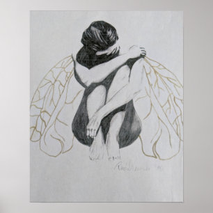 Melancholy, Sadness, Depression, Fairy, Fairy art Poster