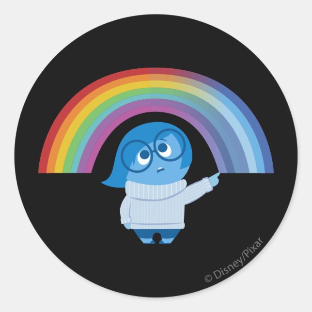 Melancholy Spirals Classic Round Sticker (Front)