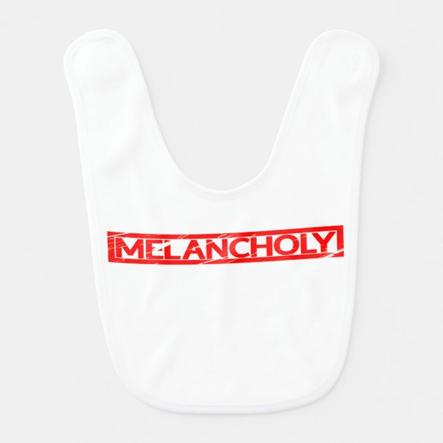Melancholy Stamp Baby Bib (Front)