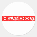 Melancholy Stamp Classic Round Sticker