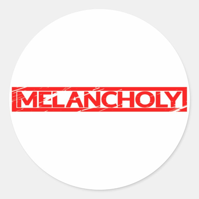 Melancholy Stamp Classic Round Sticker (Front)