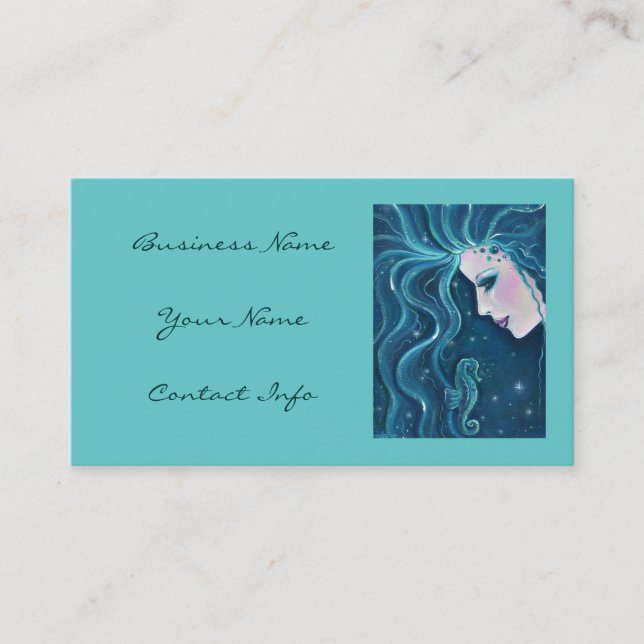 Melandrea mermaid Business cards By Renee (Front)