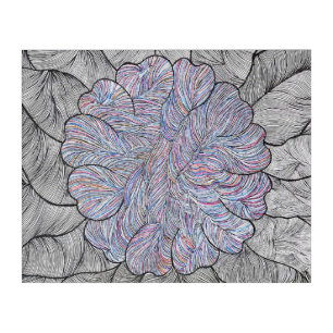 "Melange Drift" Abstract Line Art