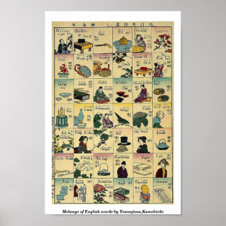 Melange of English words by Tsunajima,Kamekichi Poster