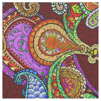 Melange paisley grande fabric