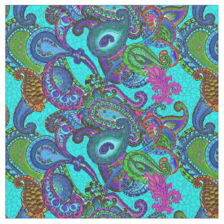 Melange Paisley in Blue, Dark Fabric