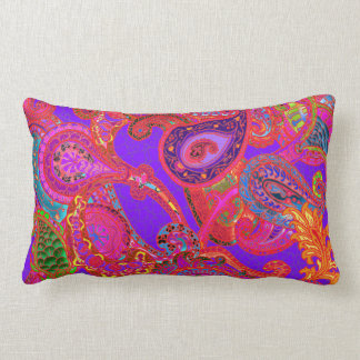 Melange Paisley in Purple and Fuschia Pillow