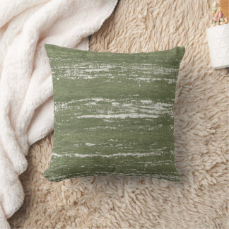 Melange Stripes Throw Pillow Sage Olive Beige