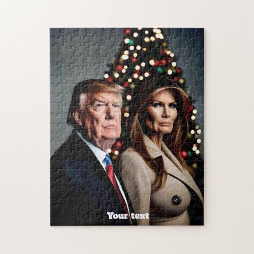 Melania and Donald Trump Christmas Jigsaw Puzzle