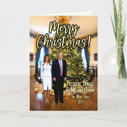 Melania  President Donald Trump Christmas Card