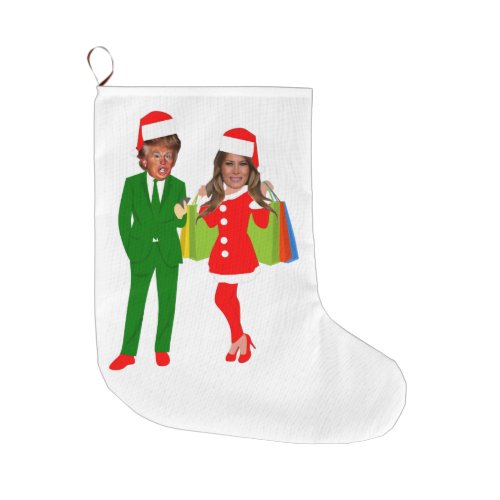 melania santa trump large christmas stocking