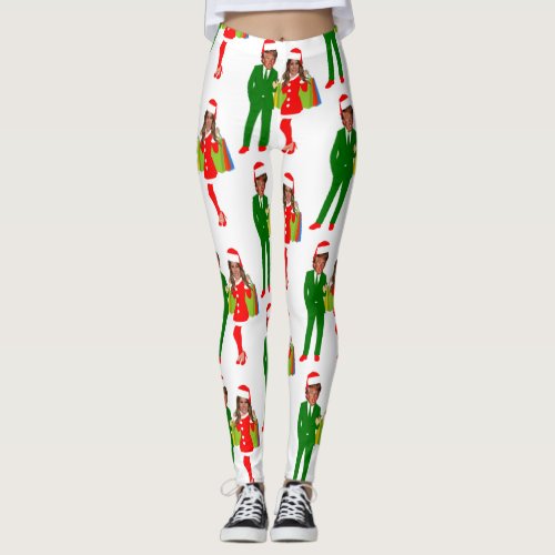 melania santa trump leggings