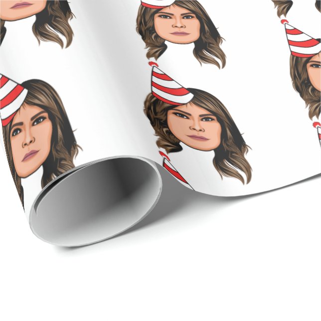 MELANIA TRUMP BIRTHDAY WRAPPING PAPER (Roll Corner)
