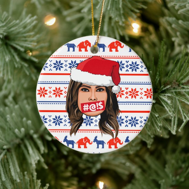 MELANIA TRUMP Christmas Ceramic Ornament (Tree)