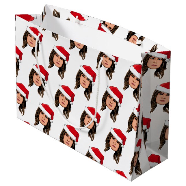 MELANIA TRUMP Christmas Large Gift Bag (Back Angled)
