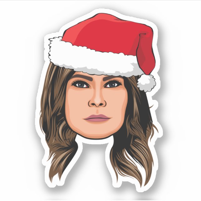MELANIA TRUMP Christmas Sticker (Front)