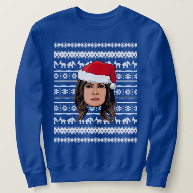 MELANIA TRUMP Christmas Sweatshirt (Design Front)