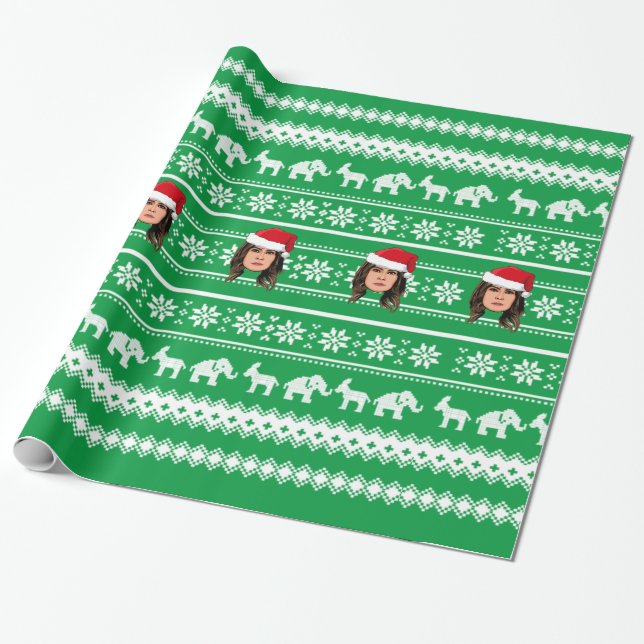 MELANIA TRUMP Christmas Wrapping Paper (Unrolled)