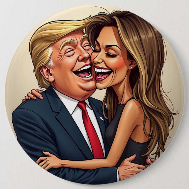 Melania Trump Donald Trump  Button (Front)