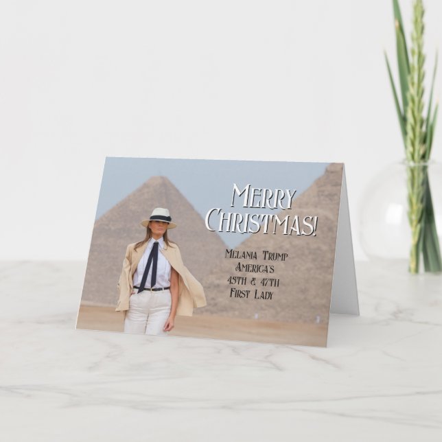 Melania Trump Gifts 47th First Lady Christmas Holiday Card (Front)