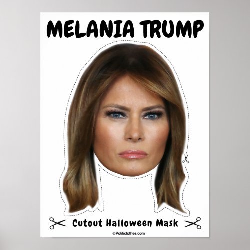 Melania Trump Halloween Mask Poster