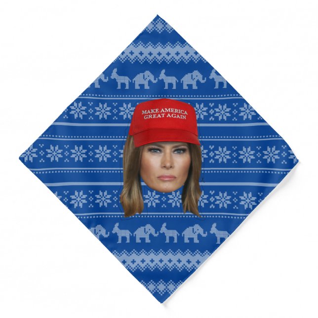 Melania Trump MAGA Christmas Bandana (Front)