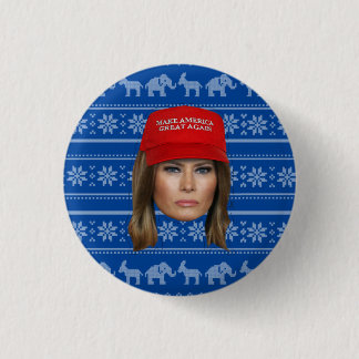 Melania Trump MAGA Christmas Button