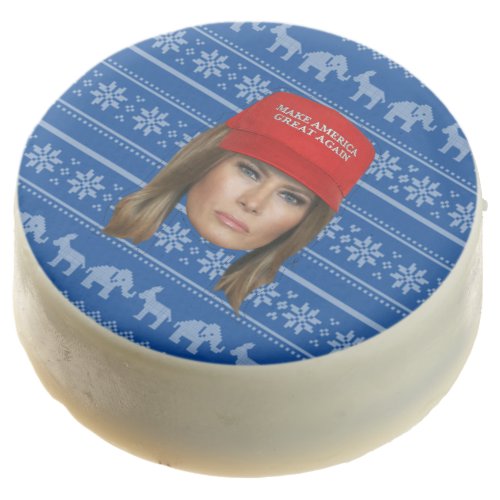 Melania Trump MAGA Christmas Chocolate Covered Oreo