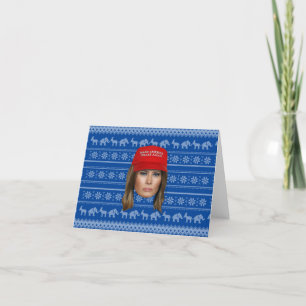 Melania Trump MAGA Christmas Letterpress Thank You Card