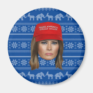 Melania Trump MAGA Christmas Magnet