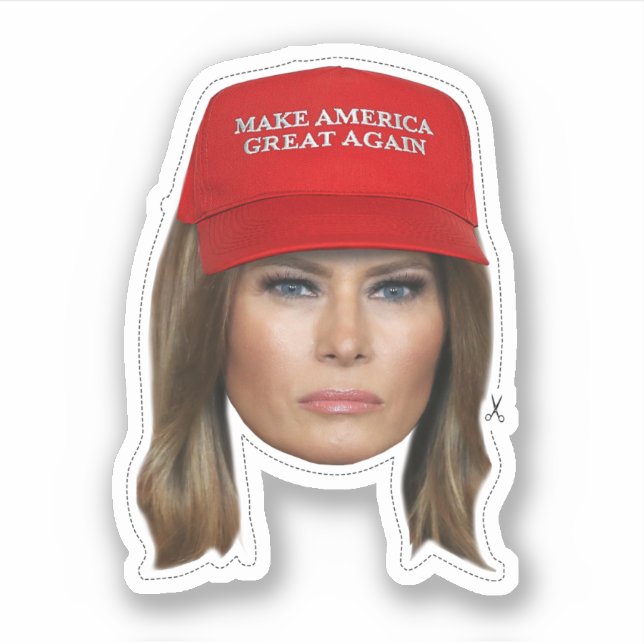 Melania Trump MAGA Christmas Sticker (Front)