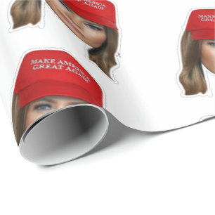 Melania Trump MAGA Christmas Wrapping Paper