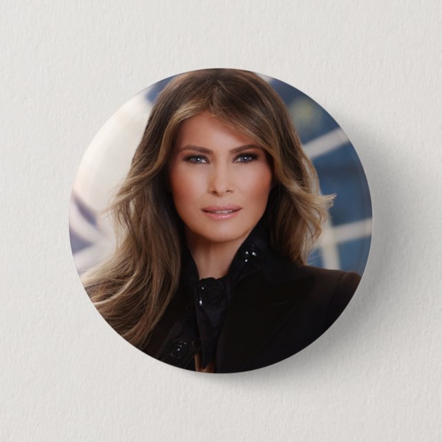 Melania Trump Official White House Photo Button (Front)