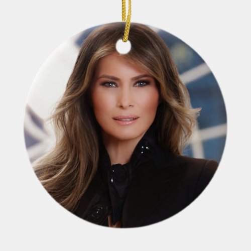 Melania Trump Official White House Photo Ceramic Ornament