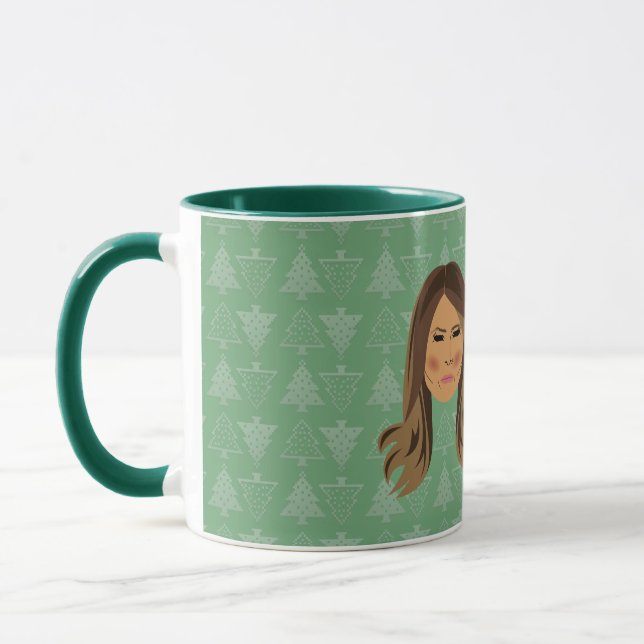 Melania Trump Who Gives a F*ck About Christmas Mug (Left)