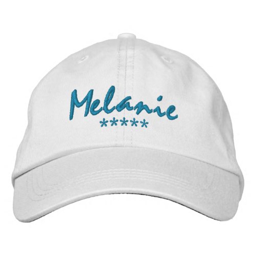 Melanie Name Embroidered Baseball Cap