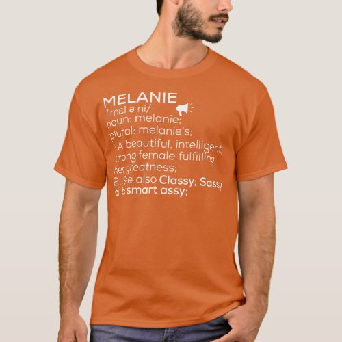 Melanie Name Melanie Definition Melanie Female Nam T_Shirt