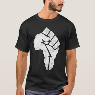 Melanin Africa Map Black History Month African Ame T-Shirt